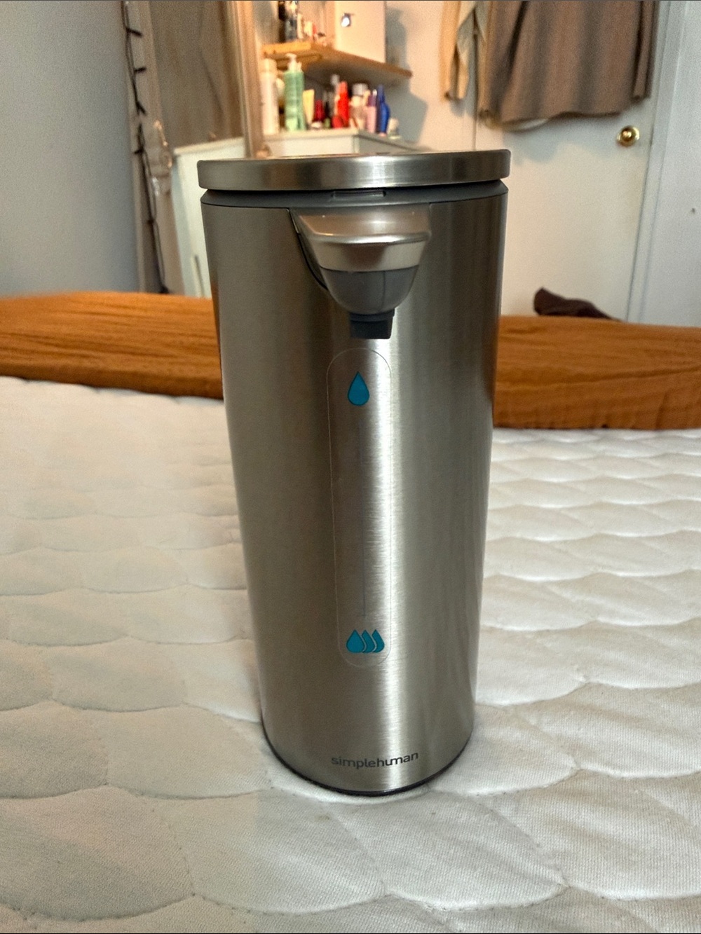 simplehuman Rechargeable Liquid Sensor Pump, Brushed Stainless Steel